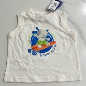 Koala Kids tank top w/dog surfing (sz 3-6 mos)